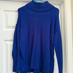 Women's Alfani Blue Turtleneck Sweater Size XS